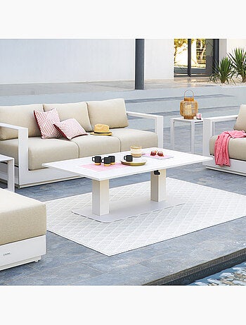 Table d'appoint de jardin ovale en aluminium VENUZIA