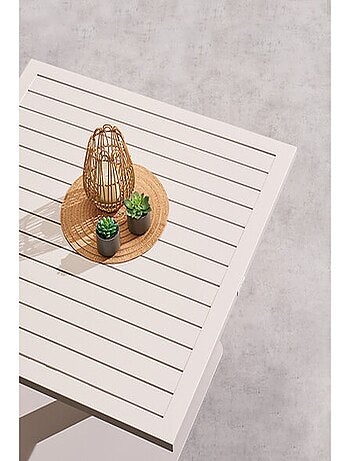 Table de jardin relevable carrée en aluminium SALIMIA