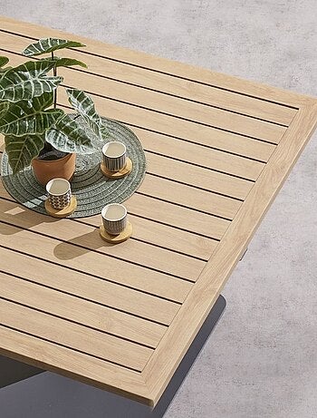 Table de jardin relevable carrée en aluminium SALIMIA