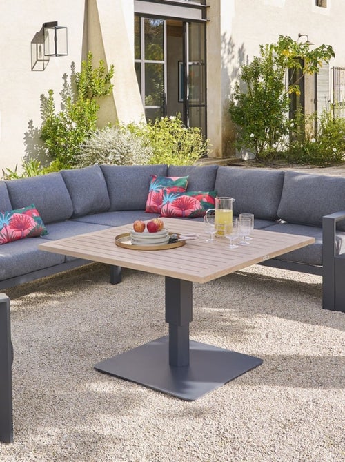 Table de jardin relevable carrée en aluminium SALIMIA - Kiabi