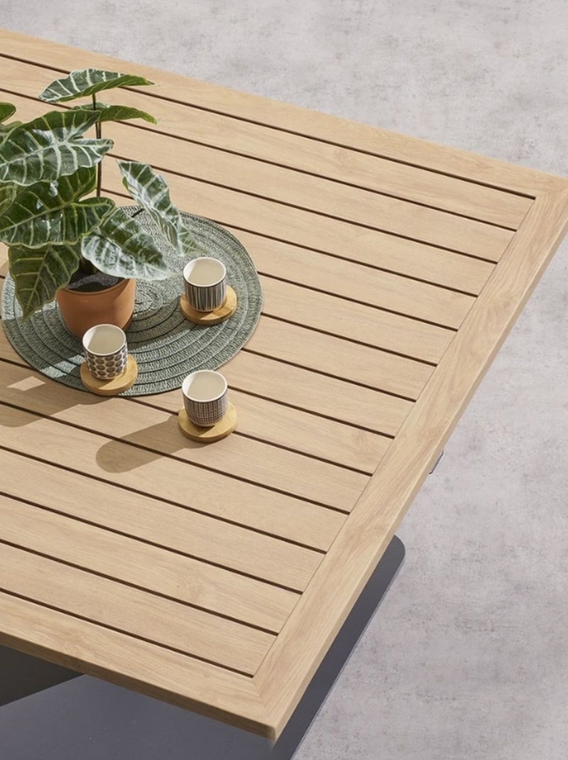 Table de jardin relevable carrée en aluminium SALIMIA Gris - Kiabi