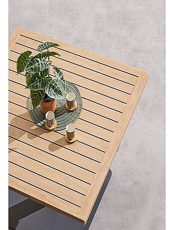 Table de jardin relevable rectangulaire en aluminium SALIMIA