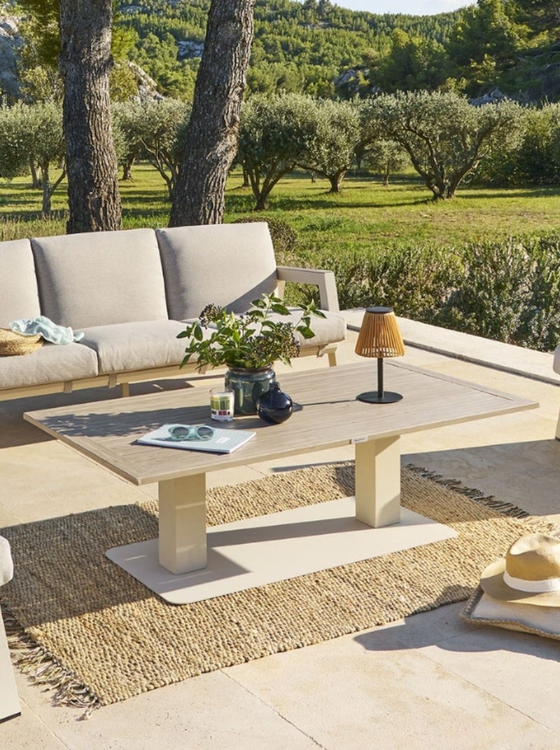 Table de jardin relevable rectangulaire en aluminium SALIMIA Marron - Kiabi