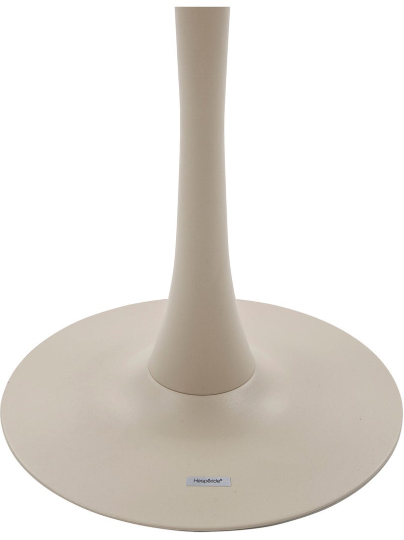 Table de jardin ronde 2 places en acier effet bois ovialon Lin - Kiabi