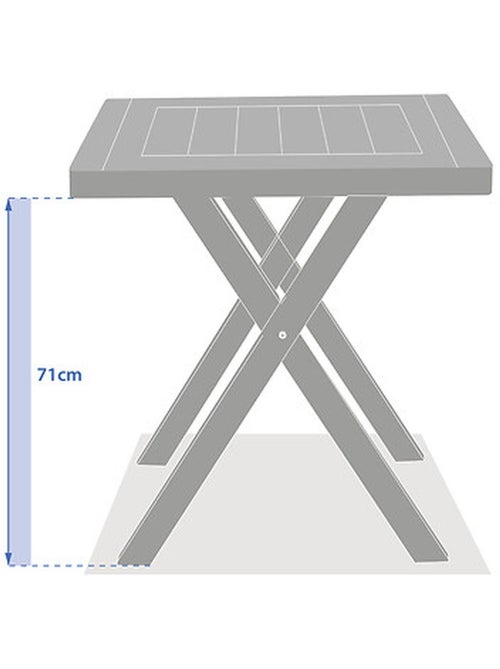 Table de jardin ronde 2 places en acier effet bois ovialon - Kiabi Table de jardin ronde 2 places en acier effet bois ovialon - Kiabi