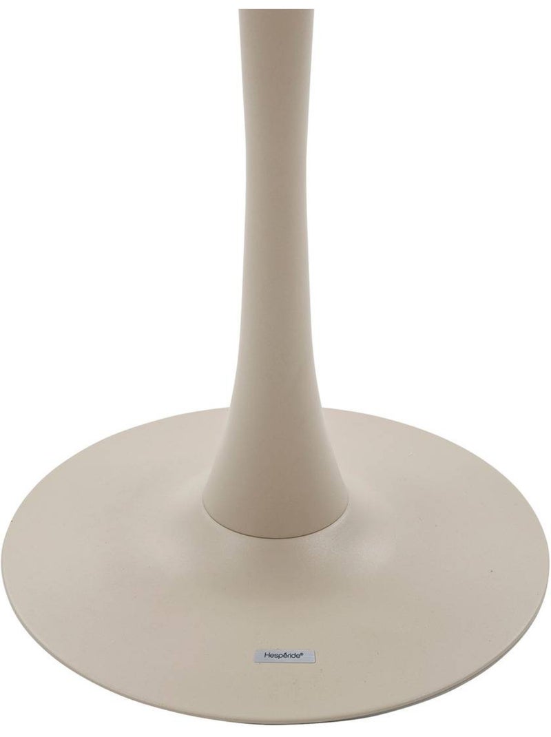 Table de jardin ronde 2 places en acier effet bois ovialon Lin - Kiabi