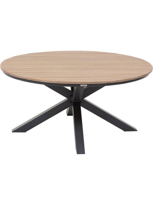 Table de jardin ronde 4 places en aluminium et acacia ORIENGO - Kiabi