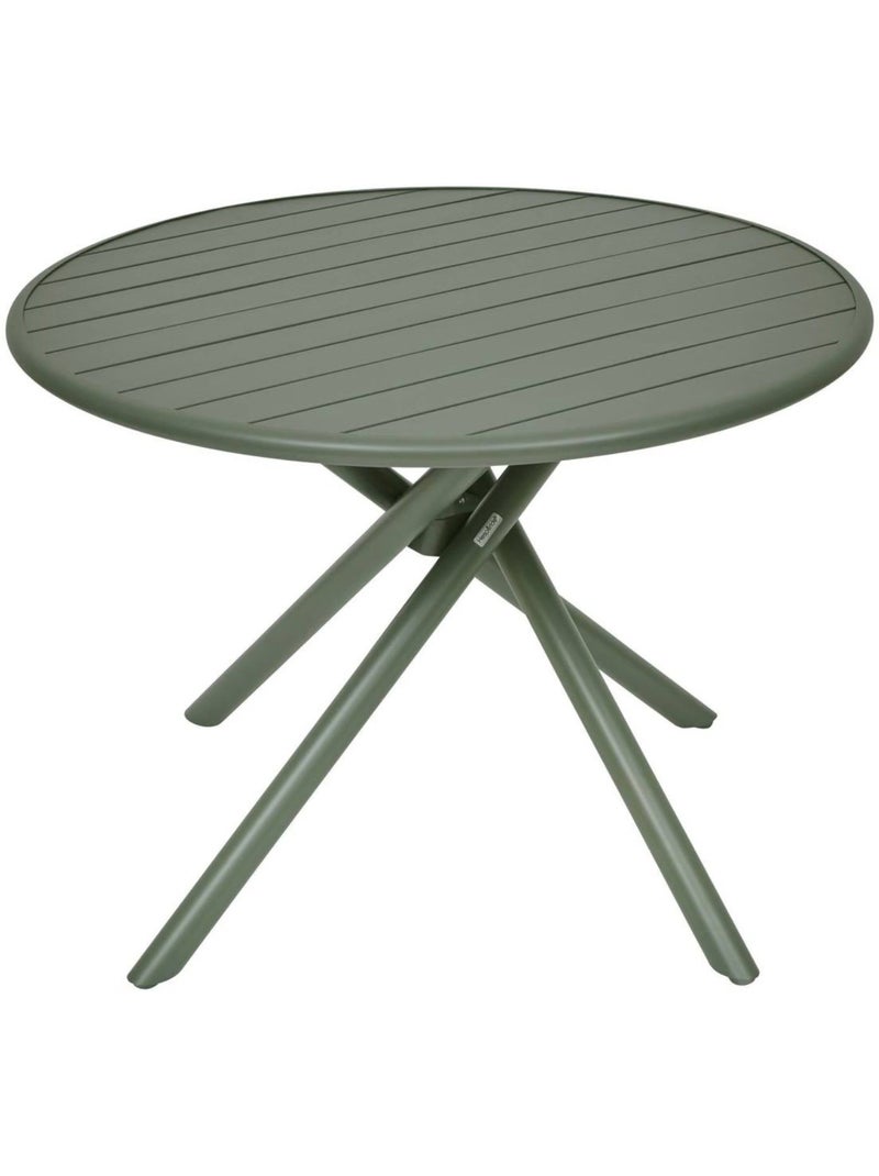 Table de jardin ronde en aluminium 4 places NEBULLIA Vert - Kiabi
