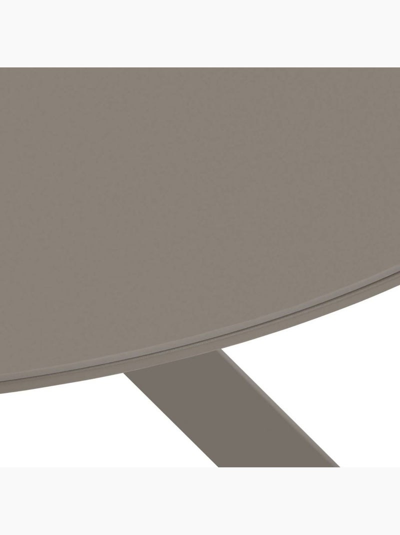 Table de jardin ronde en aluminium 6 places ORYON Marron - Kiabi