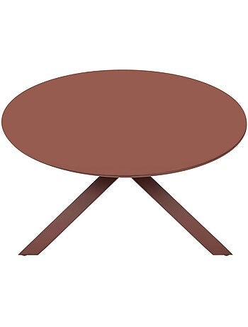 Table de jardin ronde 6 places en verre trempé ORYON