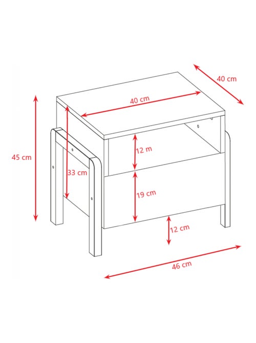 Table de nuit Victor - Kiabi Table de nuit Victor - Kiabi
