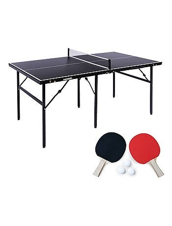Table de ping pong d'intérieur médium avec 2 raquettes et 3 balles