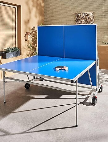 Table de ping pong extérieure pliante avec 4 raquettes et 6 balles