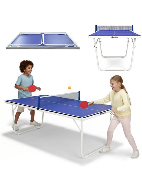 Table de ping-pong HyperMotion pliable et portable – kit complet intérieur enfants et adultes - Kiabi