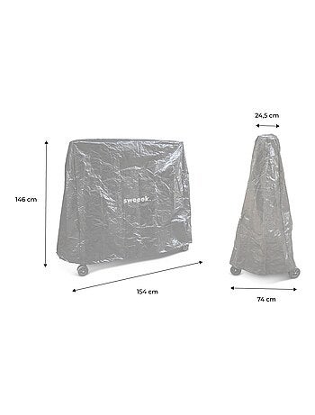 Table de ping pong intérieure avec 2 raquettes 3 balles et housse de protection