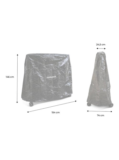 Table de ping pong intérieure avec 2 raquettes 3 balles et housse de protection - Kiabi