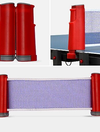 Table de ping pong intérieure pliante avec 4 raquettes et 6 balles