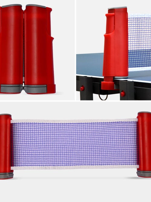 Table de ping pong intérieure pliante avec 4 raquettes et 6 balles - Kiabi