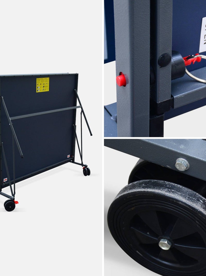 Table de ping pong intérieure pliante avec 4 raquettes et 6 balles Bleu - Kiabi