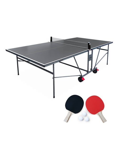 Table de ping pong intérieure premium avec 2 raquettes et 3 balles - Kiabi