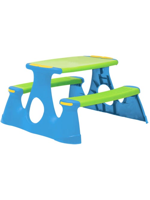 Table de pique-nique enfant 4 places en polypropylène vidaxl - Kiabi
