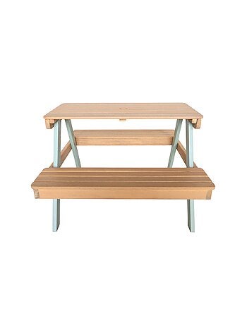 Table de pique-nique, salon de jardin enfant bois d'acacia 2 places Caroline