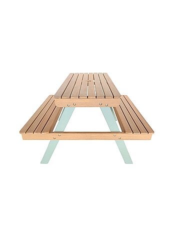 Table de pique-nique, salon de jardin enfant bois d'acacia 2 places Caroline