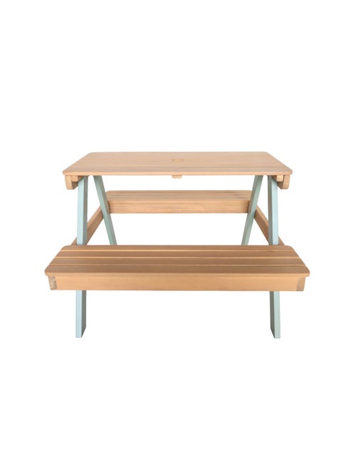 Table de pique-nique, salon de jardin enfant bois d'acacia 2 places Caroline - Kiabi