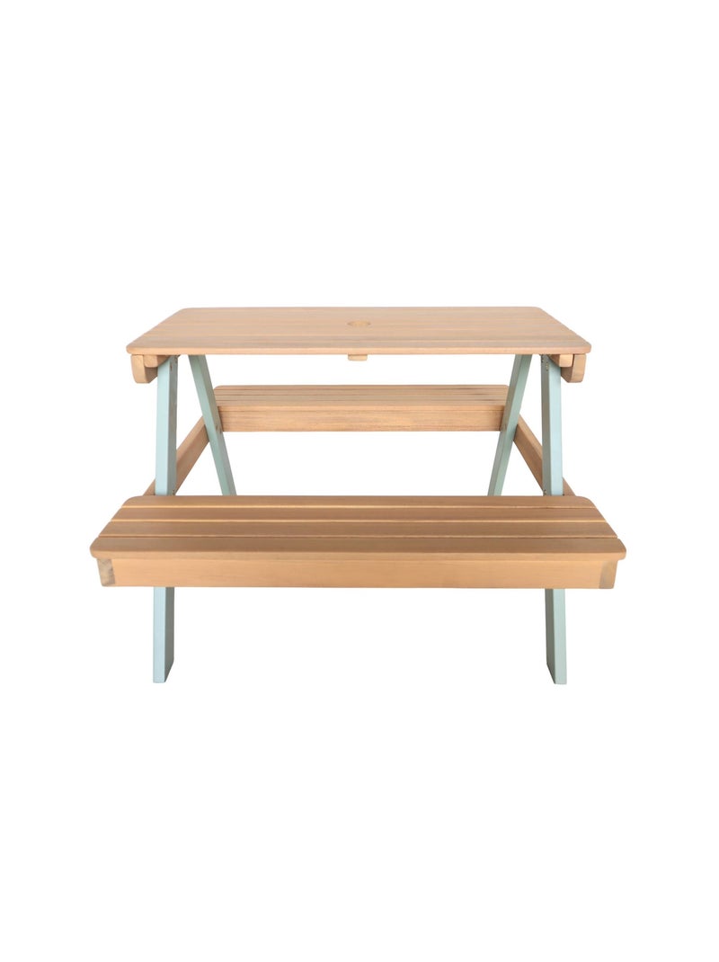 Table de pique-nique, salon de jardin enfant bois d'acacia 2 places Caroline Vert - Kiabi