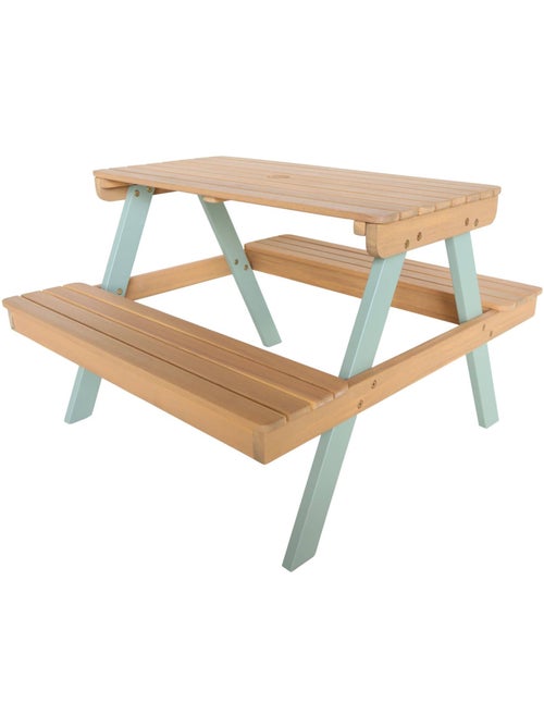 Table de pique-nique, salon de jardin enfant bois d'acacia 2 places caroline - Kiabi Table de pique-nique, salon de jardin enfant bois d'acacia 2 places caroline - Kiabi