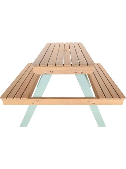 Table de pique-nique, salon de jardin enfant bois d'acacia 2 places caroline - Kiabi Table de pique-nique, salon de jardin enfant bois d'acacia 2 places caroline - Kiabi