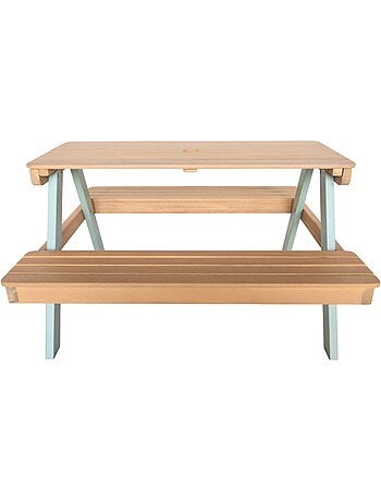 Table de pique-nique, salon de jardin enfant bois d'acacia 4 places Caroline