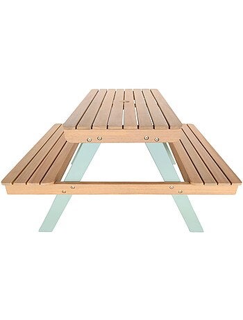 Table de pique-nique, salon de jardin enfant bois d'acacia 4 places Caroline