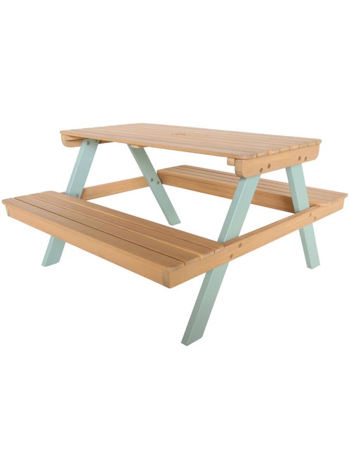 Table de pique-nique, salon de jardin enfant bois d'acacia 4 places Caroline - Kiabi