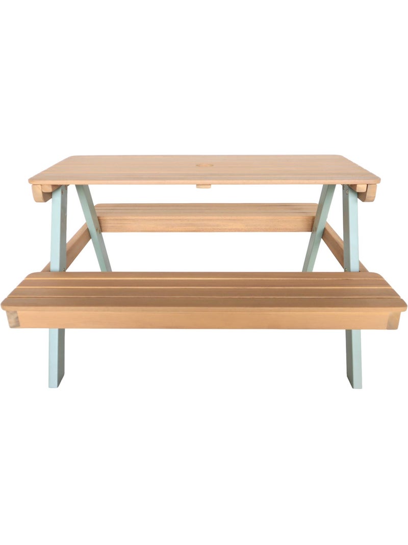 Table de pique-nique, salon de jardin enfant bois d'acacia 4 places Caroline Vert - Kiabi