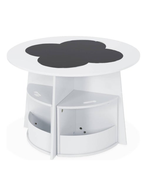 Table effet ardoise pour enfant 4 chaises avec rangement Nephos - Kiabi