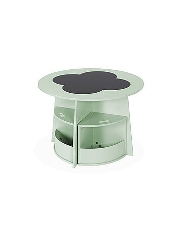 Table effet ardoise pour enfant 4 chaises avec rangement Nephos