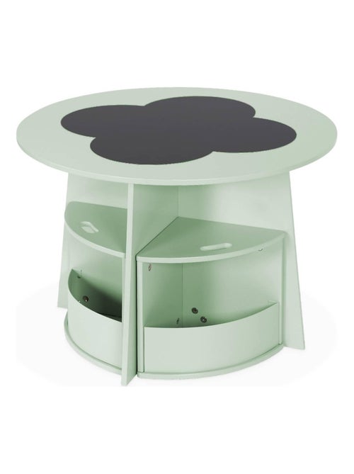 Table effet ardoise pour enfant 4 chaises avec rangement Nephos - Kiabi