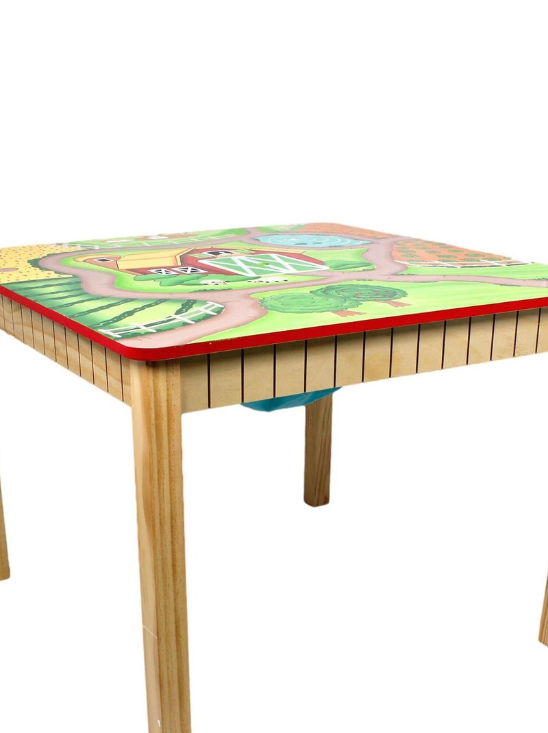 Table en bois enfant sans chaise fille garçon Happy Farm Fantasy Fields TD-11324A1 Jaune - Kiabi