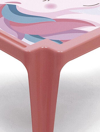 Table en plastique 50x55x44cm - Licorne