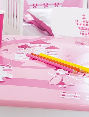 Table enfant + 2 chaises en bois motif contes de fées 'Krone' ROBA