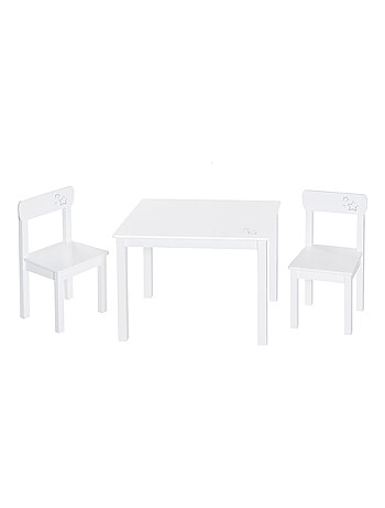 Table enfant + 2 chaises en bois motif étoile 'Little Stars' ROBA