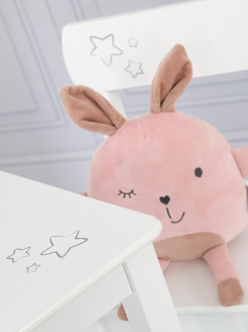 Table enfant + 2 chaises en bois motif étoile 'Little Stars' ROBA Blanc Gris Blanc - Kiabi
