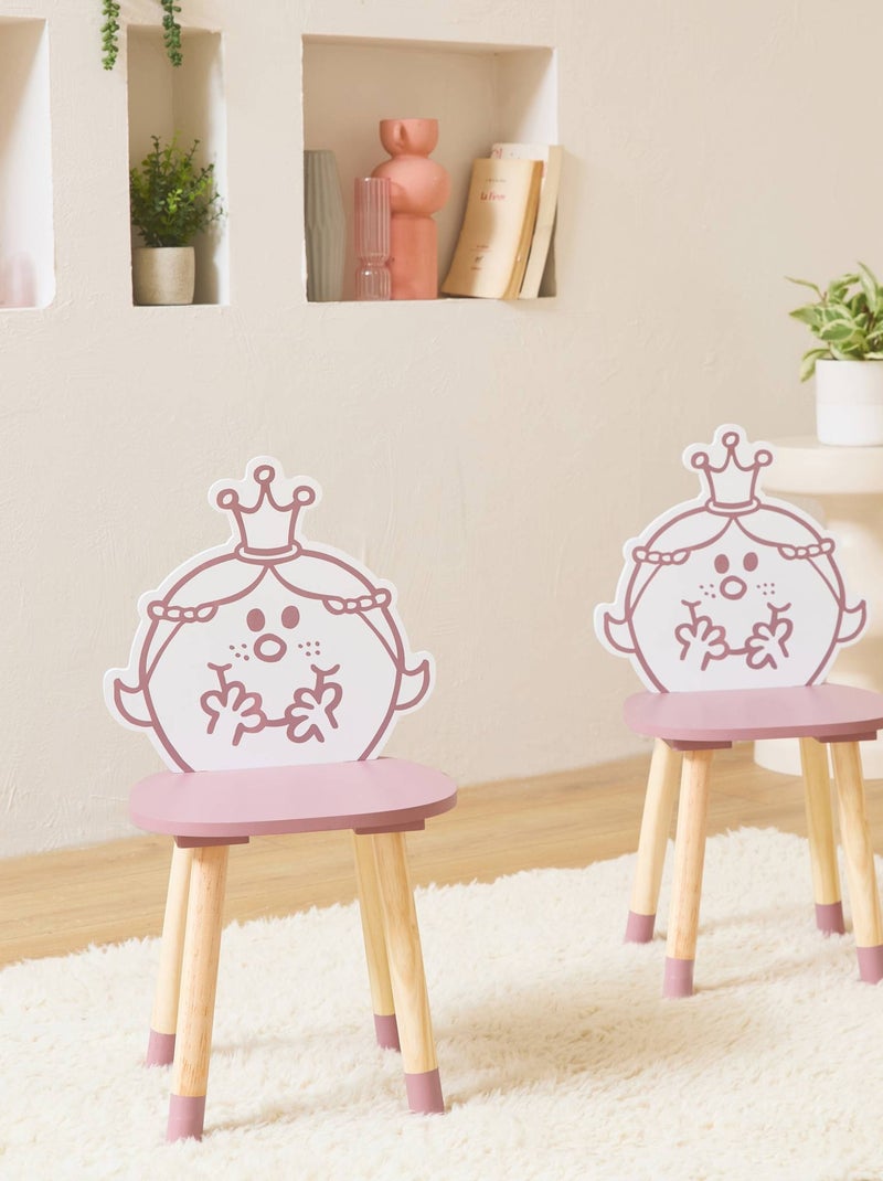 Table enfant + 4 chaises collection Monsieur/Madame Blanc - Kiabi