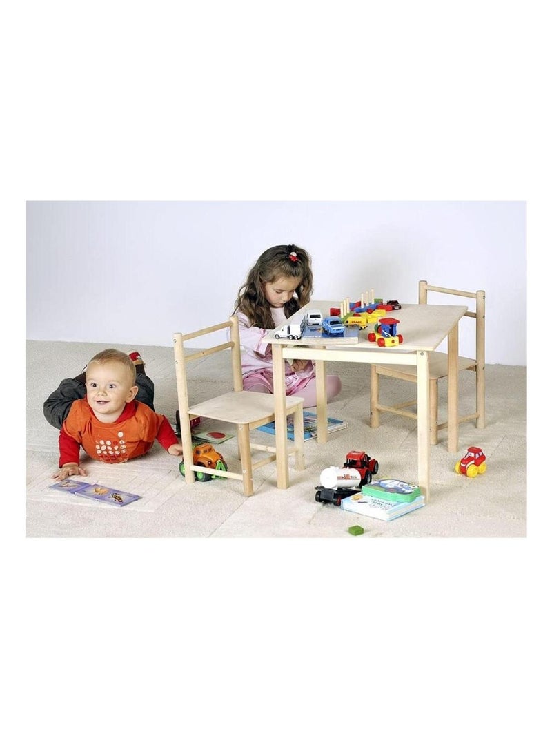 Table enfant ECO avec 2 chaises Beige - Kiabi