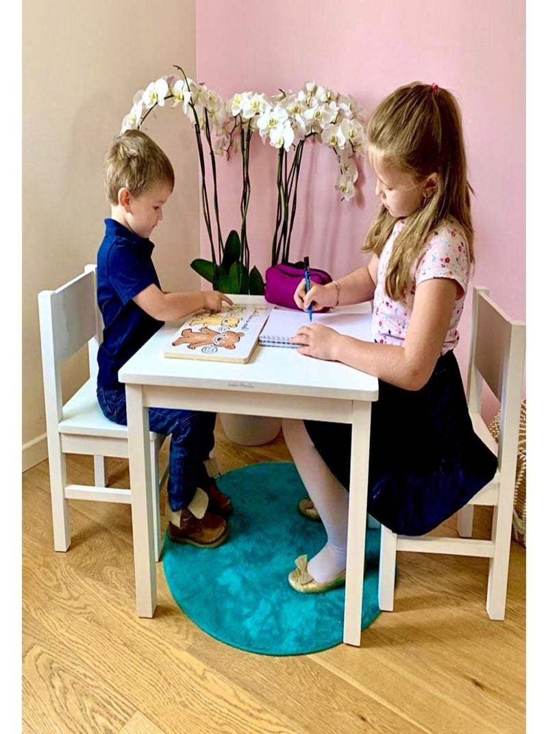 Table Enfant  en bois Blanc - Kiabi