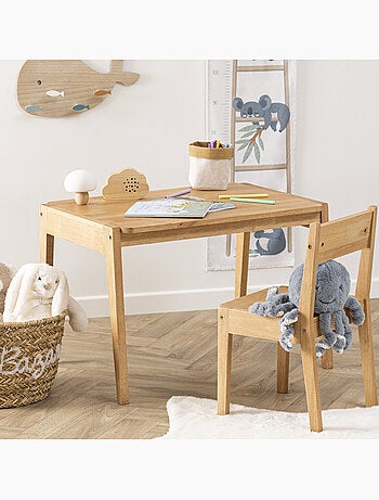 Table enfant en bois d'hévéa ROBIN