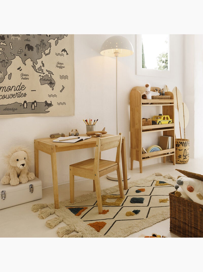 Table enfant en bois d'hévéa ROBIN Marron - Kiabi