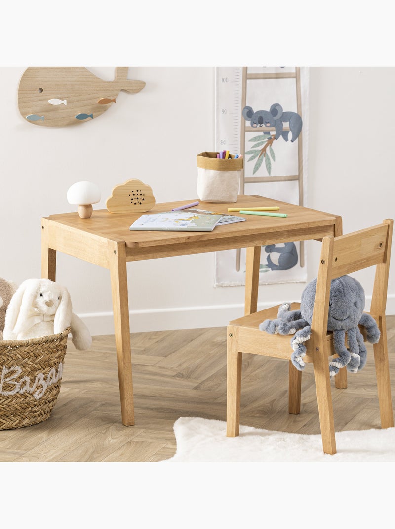 Table enfant en bois d'hévéa ROBIN Marron - Kiabi