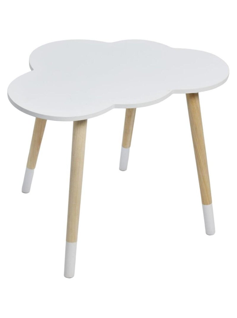 Table enfant en bois forme nuage LA TETE DANS LES NUAGES Blanc - Kiabi